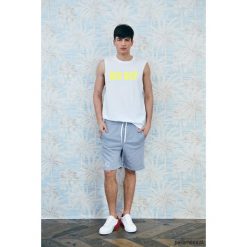 Tank-Top biały BIG BOY. Białe t-shirty męskie Pakamera, m, z aplikacjami, bez kołnierzyka. Za 129,00 zł.