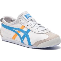 Sneakersy ONITSUKA TIGER - Mexico 66 1182A078 White/Azul Blue 102. Białe półbuty damskie Onitsuka Tiger, ze skóry. W wyprzedaży za 229,00 zł.