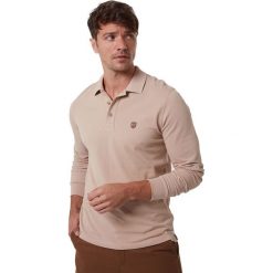 Koszulka polo w kolorze beżowym. Brązowe koszulki męskie Jimmy Sanders, xl, bez wzorów, z bawełny, bez rękawów. W wyprzedaży za 114,95 zł.