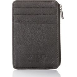 SKÓRZANY MINI PORTFEL ETUI NA KARTY. Czarne portfele męskie Merg, ze skóry. Za 34,90 zł.
