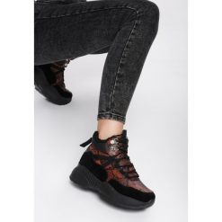 Brązowe Traperki Riverfront. Pomarańczowe sneakersy damskie Renee. Za 119,99 zł.