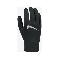 Nike Tech Running Rękawiczki Czarny. Czarne rękawiczki damskie Nike, bez wzorów, z elastanu. Za 119,95 zł.