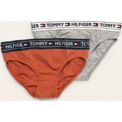 Tommy Hilfiger - Slipy dziecięce 128-164 cm (2 pack). Pomarańczowe majtki dziewczęce TOMMY HILFIGER, z elastanu. W wyprzedaży za 79,90 zł.