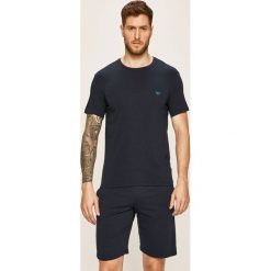 Emporio Armani - Piżama. Czarne piżamy męskie Emporio Armani, s, bez wzorów, z elastanu, bez rękawów. Za 389,90 zł.
