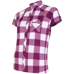 Sensor Damska Koszulka Rowerowa Cyklo Square Purple. Fioletowe t-shirty damskie marki Sensor, z gumy, z krótkim rękawem. Za 179,00 zł.