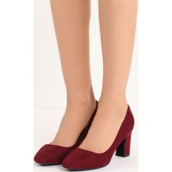Bordowe Czółenka Marry Me. Czerwone buty ślubne damskie Born2be, na niskim obcasie, na słupku. Za 69,99 zł.