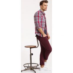 Koszule męskie na spinki: KOSZULA DŁUGI RĘKAW MĘSKA SLIM FIT