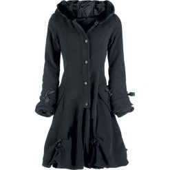 Poizen Industries Alice Coat Płaszcz damski czarny. Czarne płaszcze damskie marki Poizen Industries, xl, z aplikacjami, z polaru. Za 264,90 zł.