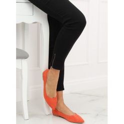 Baleriny damskie pomarańczowe 3157 ORANGE. Pomarańczowe baleriny damskie obuwie damskie, bez wzorów, z zamszu, klasyczne, bez obcasa. Za 57,38 zł.