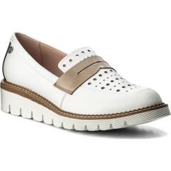 Półbuty SOLO FEMME - 96625-02-B99/D14-03-00 Biały/Taupe/Czarny. Białe półbuty damskie Solo Femme, bez wzorów, ze skóry, bez obcasa, na obcasie, bez zapięcia. W wyprzedaży za 249,00 zł.