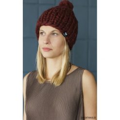 BIG bordo. Szare czapki damskie marki Pakamera, na zimę, z wełny. Za 129,00 zł.