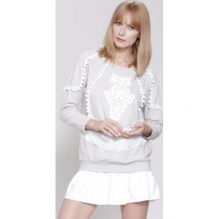 Bluzy rozpinane damskie: Beżowa Bluza White Robes