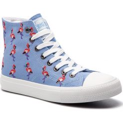 Trampki BIG STAR - DD274662 Blue. Niebieskie półbuty damskie marki BIG STAR, na co dzień, bez wzorów, z gumy, retro, bez obcasa, na płaskiej podeszwie, bez zapięcia. Za 109,00 zł.