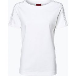 T-shirty damskie: HUGO – T-shirt damski – Nilassa, beżowy