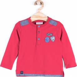 Koszulka. Czerwone t-shirty chłopięce z długim rękawem marki CATRONAUTA, z elastanu. Za 14,90 zł.
