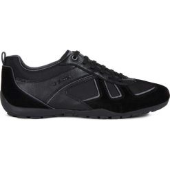 Geox - Buty. Czarne sneakersy męskie Geox, ze skóry, na sznurówki. W wyprzedaży za 279,90 zł.