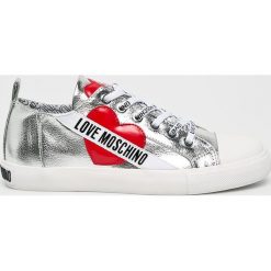 Love Moschino - Tenisówki. Szare tenisówki damskie Love Moschino, z materiału. Za 739,90 zł.