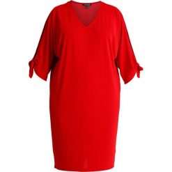 Lauren Ralph Lauren Woman MATTE DRESS Sukienka z dżerseju lipstick red. Czerwone sukienki z falbanami marki Lauren Ralph Lauren Woman, z dżerseju. Za 629,00 zł.
