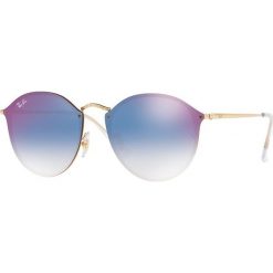 Ray-Ban - Okulary Blaze Round 0RB3574N. Pomarańczowe okulary przeciwsłoneczne damskie marki Ray-Ban, okrągłe. Za 649,90 zł.