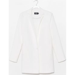 Marynarka. Białe marynarki i żakiety damskie marki Simple, w jednolite wzory, eleganckie. Za 239,90 zł.