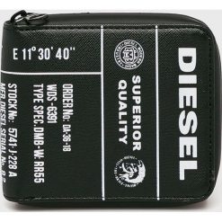 Diesel - Portfel. Czarne portfele męskie Diesel, bez wzorów, ze skóry ekologicznej. Za 319,90 zł.