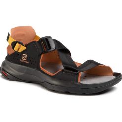 Sandały SALOMON - Tech Sandal 409773 22 M0 Black/Caramel Cafe/Arrowwood. Czerwone sandały damskie Salomon, bez wzorów, ze skóry ekologicznej, sportowe, bez obcasa, bez zapięcia, outdoorowe. Za 349,00 zł.