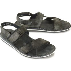 RIEKER 21070-14 blue, sandały męskie. Niebieskie sandały męskie Rieker, na rzepy. Za 229,90 zł.