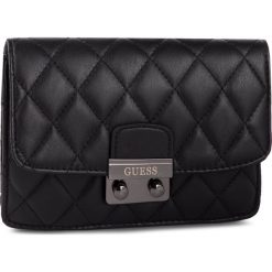 Saszetka nerka GUESS - W93Z70 WBP40 JBLK. Czarne nerki damskie Guess, z aplikacjami, ze skóry ekologicznej, młodzieżowe, bez dodatków. Za 229,00 zł.