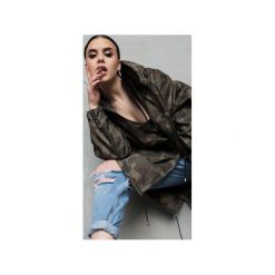 Kurtka / płaszcz typu parka moro. Szare kurtki damskie Rest_factory, s, z aplikacjami, z tkaniny, bez kaptura. Za 349,00 zł.
