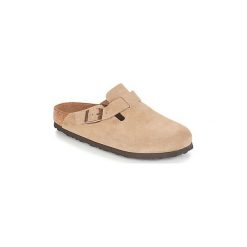 Chodaki Birkenstock BOSTON SFB. Pomarańczowe klapki damskie Birkenstock, bez wzorów, bez obcasa. Za 367,20 zł.