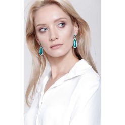 Kolczyki damskie: Zielone Kolczyki Crystal Shine