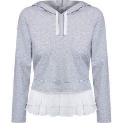 Bluza DEHA EXPRESSION. Szare bluzy damskie Deha, bez wzorów, z wiskozy, bez rękawów, z kapturem. W wyprzedaży za 270,00 zł.