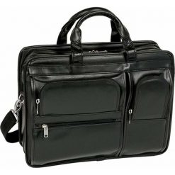 Torba na laptopa Hubbard ze skóry naturalnej 17". Pomarańczowe torby męskie skórzane Mcklein, w paski, ze skóry, biznesowe, na ramię, duże. Za 599,00 zł.