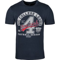 Koszulka męska t-shirt z nadrukiem czarna Recea. Czarne koszulki męskie Recea, xxl, z nadrukiem, z bawełny, bez kołnierzyka. Za 34,99 zł.