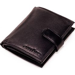 PORTFEL MĘSKI SKÓRZANY A084 - BRĄZOWY. Pomarańczowe portfele męskie marki Ombre Clothing. Za 49,00 zł.