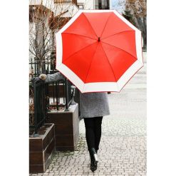 Parasol LUXURY RED. Czerwone parasole IVET, z aplikacjami. W wyprzedaży za 49,00 zł.