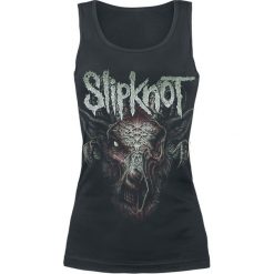 Slipknot Infected Goat Top damski czarny. Czarne topy damskie marki Slipknot, s, z nadrukiem, z dekoltem na plecach. Za 54,90 zł.