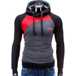 Bluzy męskie: BLUZA MĘSKA Z KAPTUREM MIGUEL – CZERWONA