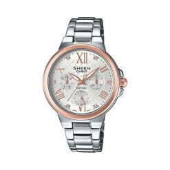 Biżuteria i zegarki: Zegarek Sheen Damski SHE-3511SG-7AUER Swarovski srebrny