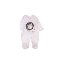 Czapeczka + kaftanik + śpiochy + body - zestaw niemowlęcy. Szare body niemowlęce marki TXM. Za 32,99 zł.