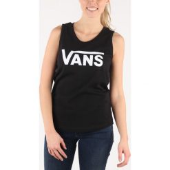 Vans Flying Podkoszulek Czarny. Czarne podkoszulki damskie Vans, m, z nadrukiem, z bawełny, bez kołnierzyka. Za 118,95 zł.