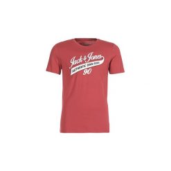 T-shirty z krótkim rękawem Jack Jones JJELOGO. Czerwone t-shirty męskie Jack & Jones, s, bez wzorów, bez kołnierzyka, krótkie. Za 47,20 zł.