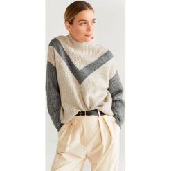 Mango - Sweter Blocky. Szare swetry damskie Mango, s, z aplikacjami, z poliesteru, bez rękawów, bez kaptura. Za 159,90 zł.