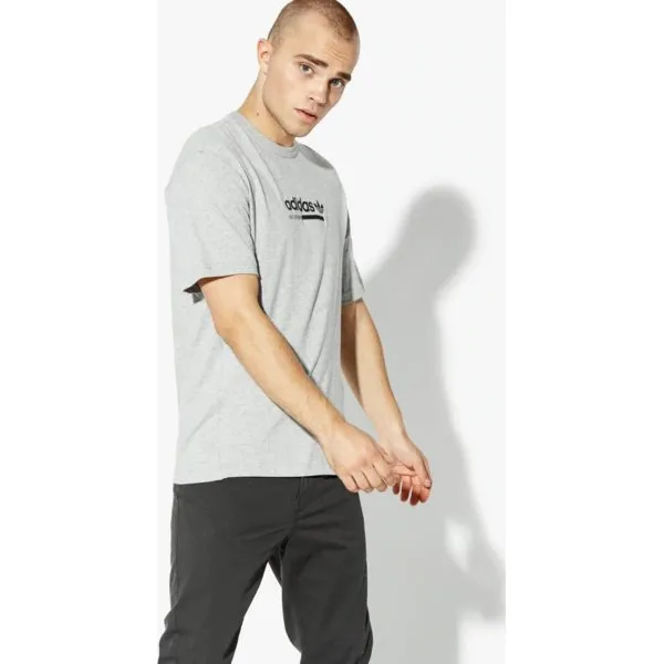 Adidas Koszulka Ss Kaval Tee Originals Core , szary, rozmiar L. Szare koszulki męskie Adidas, m, bez wzorów, z bawełny, klasyczne, z klasycznym kołnierzykiem, bez rękawów. W wyprzedaży za 79,99 zł.