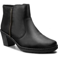 Botki RIEKER - 54962-00 Black. Czarne buty zimowe damskie marki Rieker, z materiału. W wyprzedaży za 179,00 zł.
