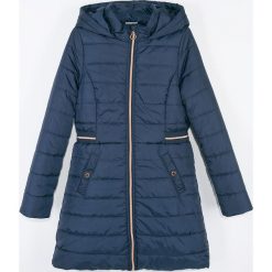 Coccodrillo - Kurtka dziecięca 128-152 cm. Niebieskie kurtki dziewczęce COCCODRILLO, z tkaniny, długie. Za 219,90 zł.