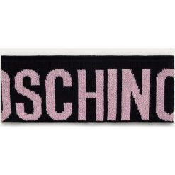 Moschino - Opaska. Czarne opaski damskie MOSCHINO, z nadrukiem, z wiskozy. Za 259,90 zł.