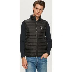 EA7 Emporio Armani - Bezrękawnik puchowy. Czarne płaszcze męskie EA7 Emporio Armani, xl, bez wzorów, z poliesteru, bez kaptura. Za 1099,00 zł.