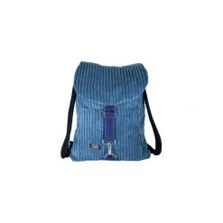 Plecak sztruks turkus. Niebieskie plecaki damskie Sacky.bag, bez wzorów, z bawełny. Za 140,00 zł.