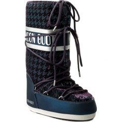 Buty zimowe damskie: Śniegowce MOON BOOT – Glam 14023000001 Blu/Argento